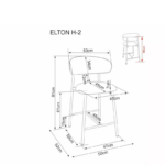Barska stolica ELTON H-2 DCA dab/cappucino 256 - Image 4