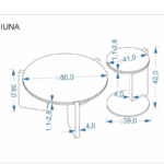 Klub sto DIUNA LAW 41x80cm ; 36x42cm - Image 6
