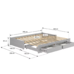Krevet LIVIO 2561000805 90-180x200cm siva - Image 3